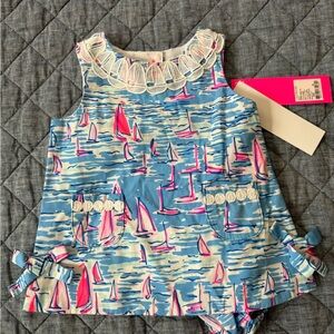 Baby Lilly Shift - Zanzibar Bkue Boatylicious - 3-6 months